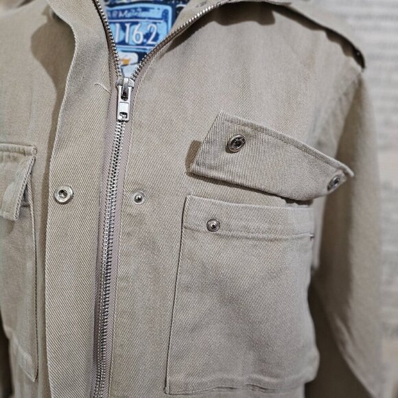 MISSGUIDED Utility Jacket Cargo Khaki Size Small - Picture 2 of 8